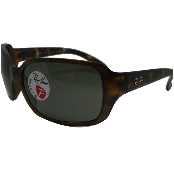 Ray-Ban Havana Sunglasses Green Polarized Lens - Picture 3 of 6